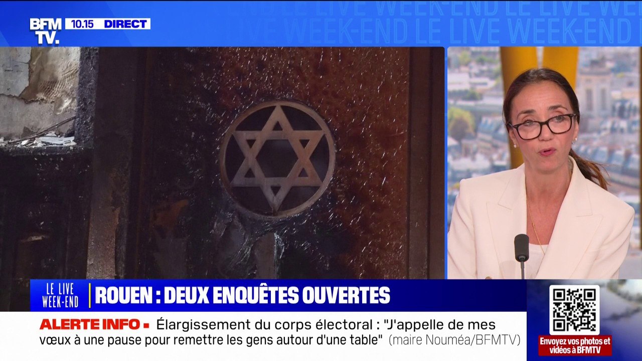 Synagogue visée à Rouen: "C'est un acte antisémite de manière incontestable" estime Muriel Ouaknine-Melki (présidente OJE)