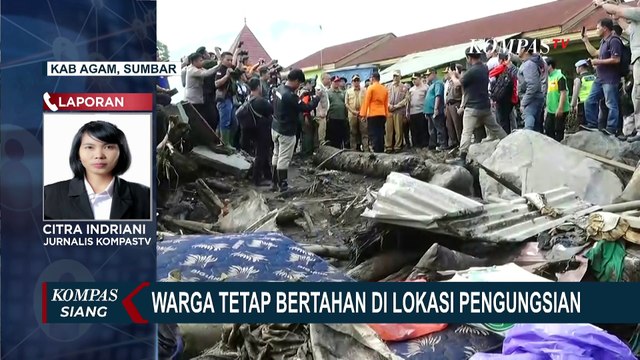 Warga Korban Banjir Lahar Marapi Tetap Bertahan di Lokasi Pengungsian, 4 Dapur Umum Didirikan