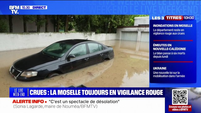 Ma voiture est bonne à être jetée : cet habitant constate les dégâts, après les inondations en Moselle