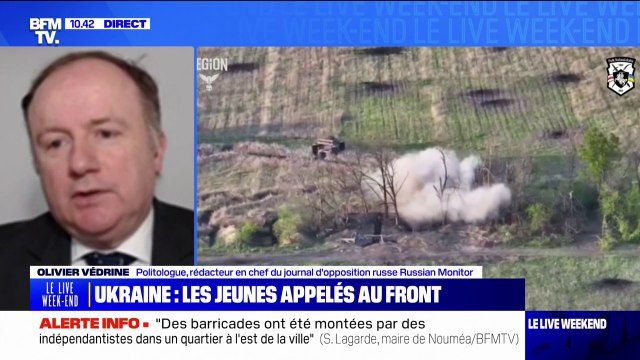 Guerre en Ukraine: On a les prémices de la grande offensive russe assure Olivier Védrine, rédacteur en chef du journal d'opposition russe Russian Monitor