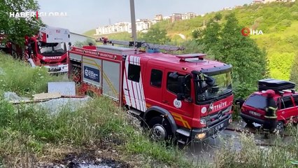 Kocasının evini yakıp yangını izledi