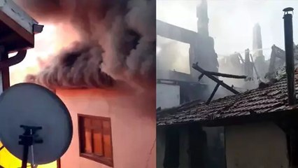 Dört eski Ankara evi yangında kullanılamaz hale geldi