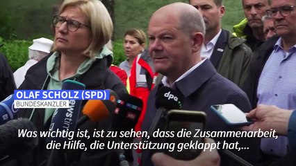 Hochwasser im Saarland: Scholz lobt Zusammenarbeit und Solidarität