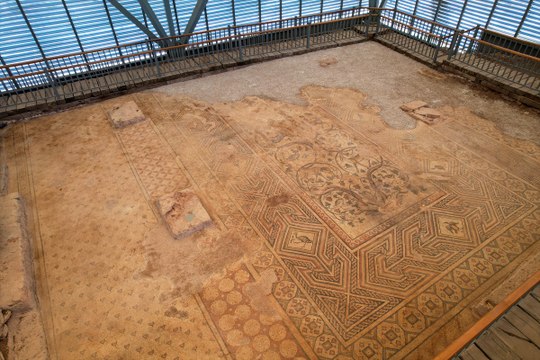 Perre Antik Kenti'ndeki cennet tasvirli 155 metrekarelik mozaik