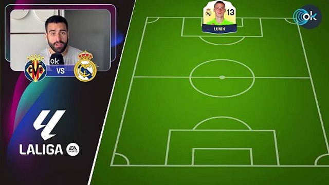 Alineación del Real Madrid contra el Villarreal Lunin y la unidad B contra los amarillos