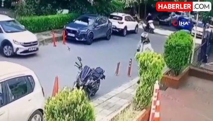 Ataşehir'de motosiklet hırsızları kamerada