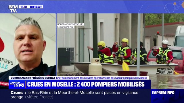 Crues en Moselle: On a encore 375 opérations de secours en cours , déclare Frédéric Schulz, chef du département des activités opérationnelles des sapeurs-pompiers de Moselle
