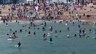 Surfers Against Sewage day of action in Hove.