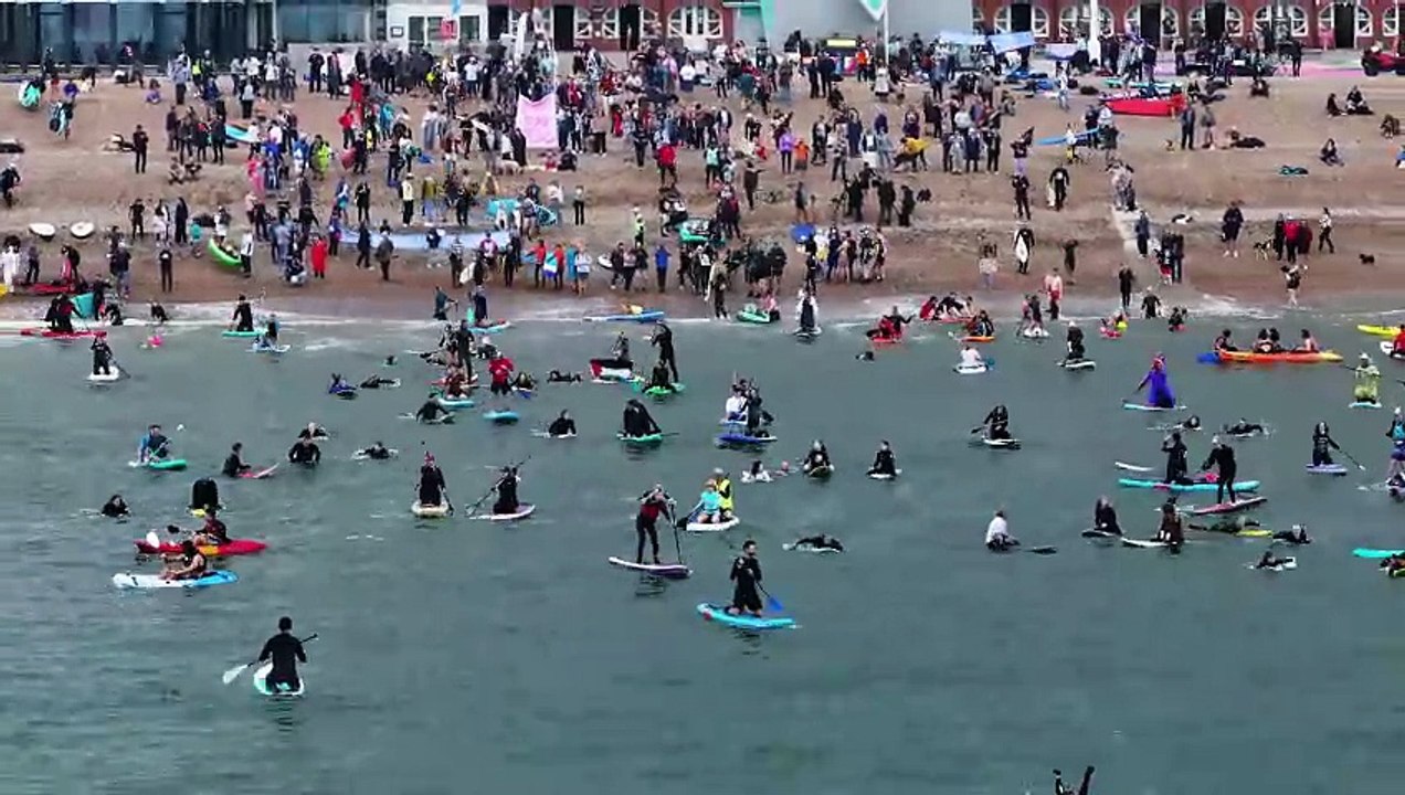 Surfers Against Sewage day of action in Hove.