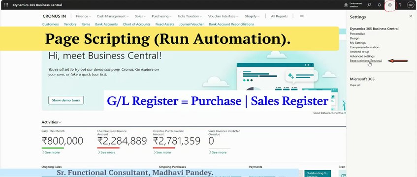 Run Automation : Page Scripting in Business Central | PART-2