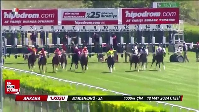 Ankara 75. Yıl Hipodromu'nda kaza: Atlar çarpıştı, 2 jokey düştü