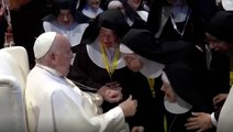 Pope Francis swarmed by joyful nuns during Verona visit