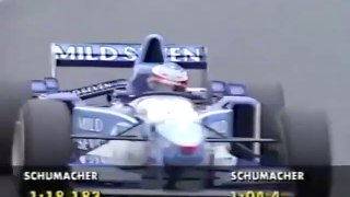 F1 – Michael Schumacher (Benetton Renault V10) lap in qualifying – Japan 1995