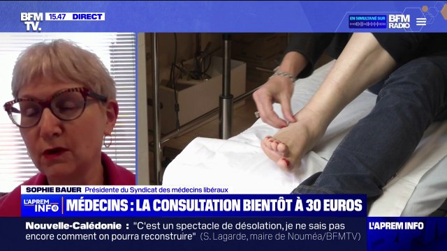 Consultation à 30 euros chez le généraliste: On est très en-dessous de la moyenne européenne , estime Sophie Bauer, présidente du syndicat des médecins libéraux