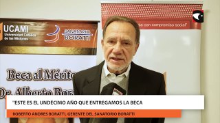 Entrega de la “Beca a Mérito Académico: Dr. Alberto Andrés Boratti” en la Universidad Católica de Misiones