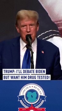 Trump: I'll debate Biden but want him drug tested!