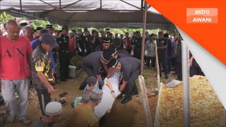 Jenazah konstabel Ahmad Azza Fahmi selamat dikebumikan di Bidor