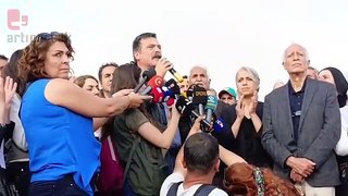 Erkan Baş, Diyarbakır'daki Kobanê davası protestolarında konuştu