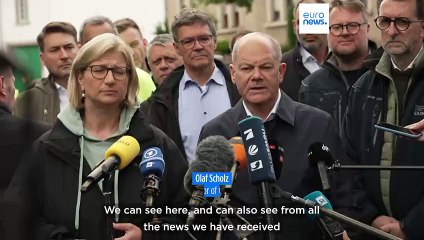 Chancellor visits flood-stricken regions in southwest Germany