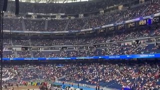 El aspecto del Bernabéu para el 'Telefónica 100 live'