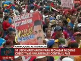 Monaguenses de la pqa. Altagracia marchan en rechazo a las medidas coercitivas impuestas por EE.UU.