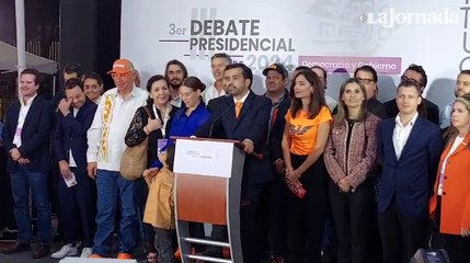 Jorge Álvarez Máynez habla tras el debate presidencial