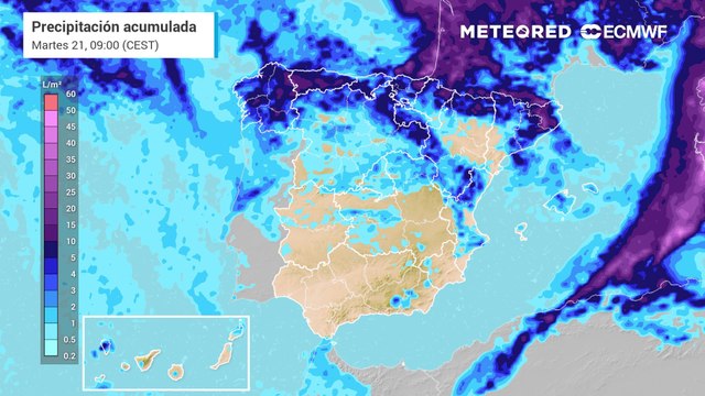 Precipitaciones previstas en los próximos días