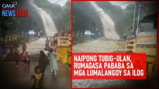 Naipong tubig-ulan, rumagasa pababa sa mga lumalangoy sa ilog | GMA Integrated Newsfeed