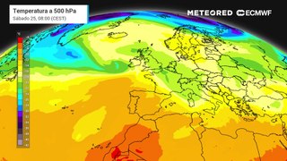 Anomalías de temperaturas en 850 hPa para los próximos días