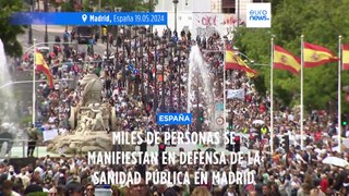 Miles de personas se manifiestan en defensa de la sanidad pública en Madrid