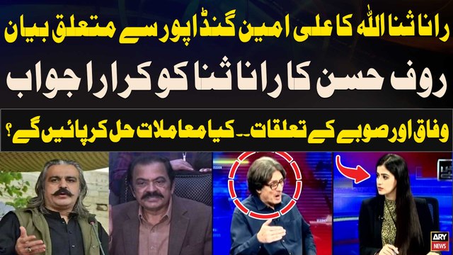 Rauf Hassan's response to Rana Sanaullah's statement regarding Ali Amin