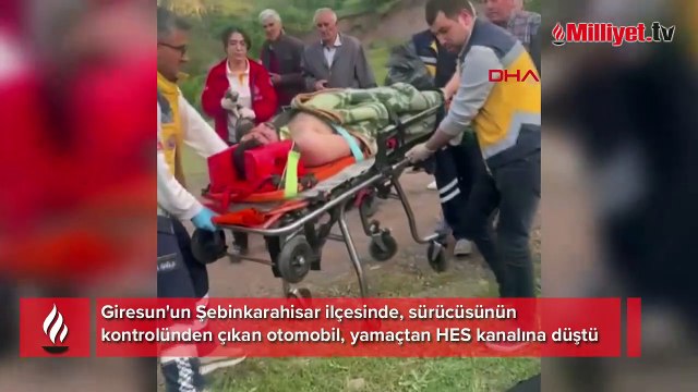 Giresun'da otomobil HES kanalına düştü! 2 kişi kayıp