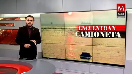 Encuentran camioneta en el mar de Playa Pelícano en Boca del Río, Veracruz