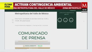 Se activa contingencia ambiental atmosférica en el Valle de México