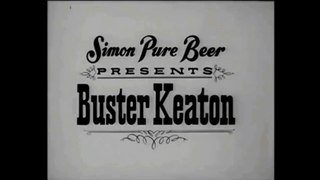 1960s Buster Keaton Simon Pure beer TV commercial - reading a newspaper