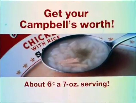 1972 Campbell's Chicken with Rice soup TV commercial