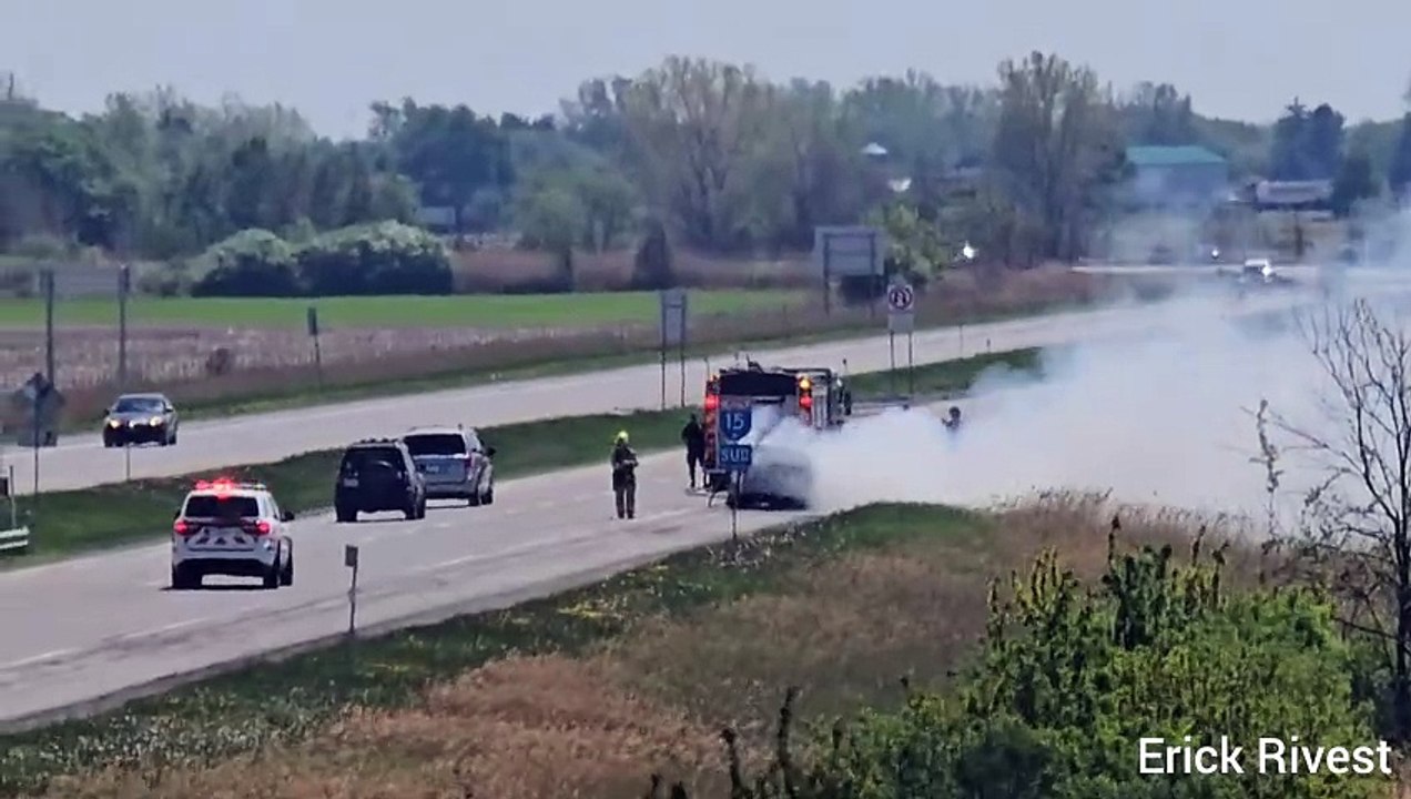 Incendie de voiture sur la 15 sud samedi après-midi