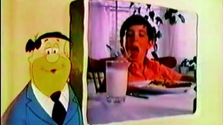 1970s Flintstone vitamins TV commercial - suit wearing Fred Flintstone