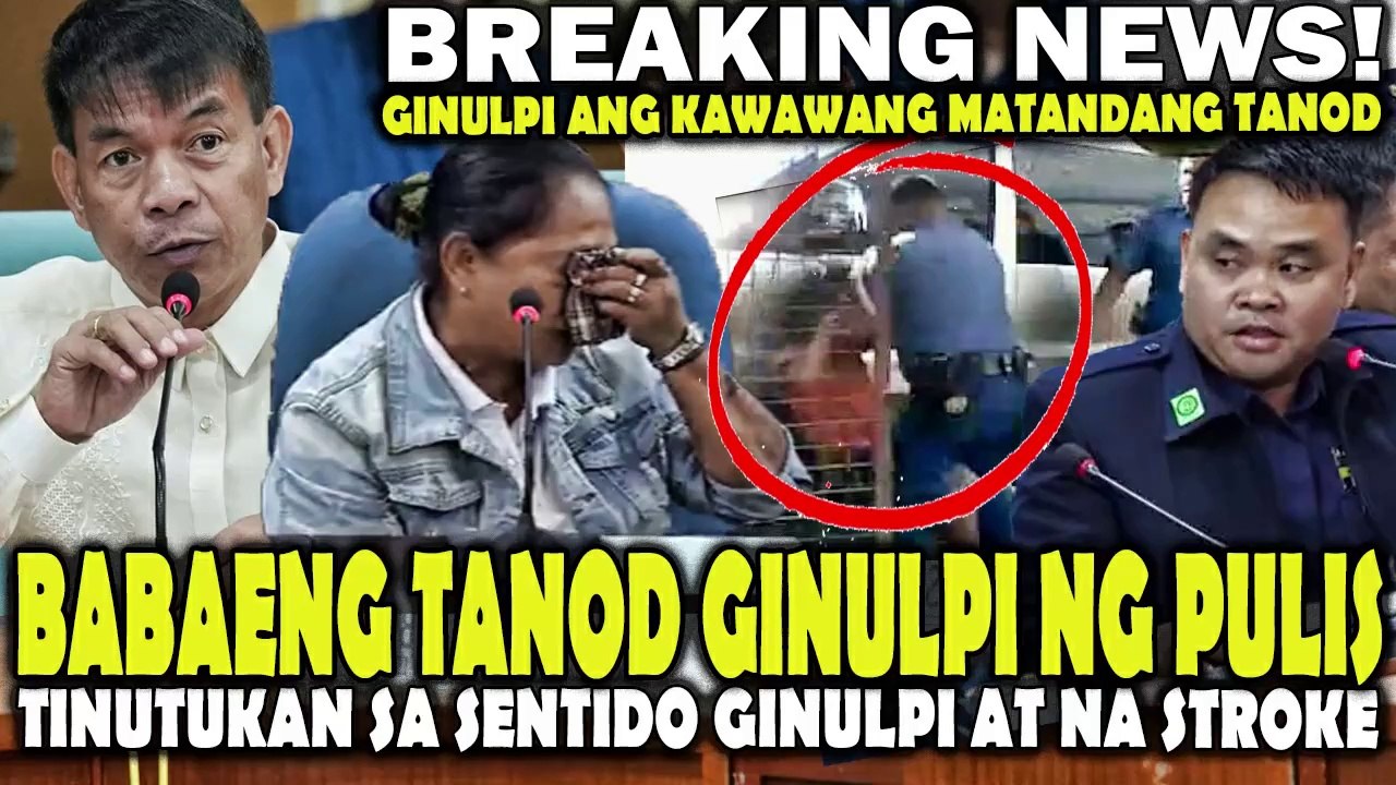 Matandang babaeng Brgy Tanod tinadyakan at tinutukan sa sentido ng naka unipormeng Pulis