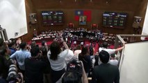 Taiwan lawmakers brawl over parliament reforms