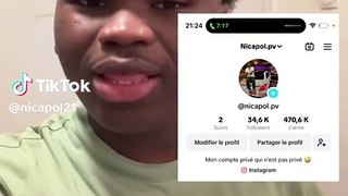 Nicapol Tiktok bloqué pour 30 Jours