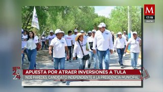 El candidato independiente de Tula, Hidalgo, habla sobre sus propuestas económicas para la región