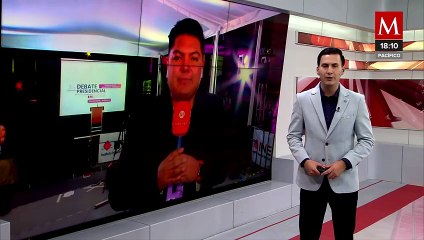 Jorge Álvarez Máynez asiste al ensayo para el tercer debate presidencial