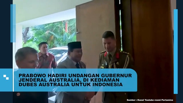Prabowo Hadiri Undangan Gubernur Jenderal Australia, di Kediaman Dubes Australia Untuk Indonesia