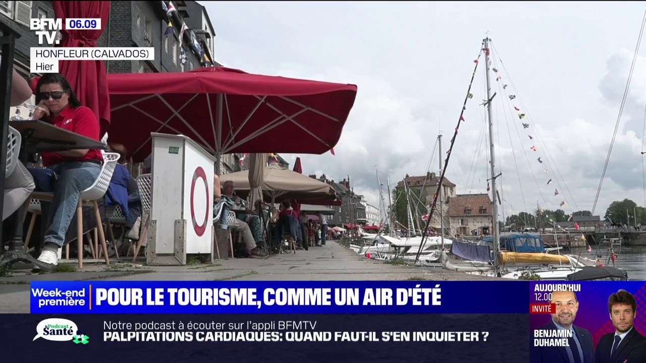 Soleil, chaleur et brume marine... Le week-end de Pentecôte a comme un air d'été à Honfleur, dans le Calvados