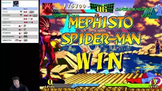 (PSX) Marvel Super Heroes vs Street Fighter - 16 - Mephisto - Lv 8 - no ending