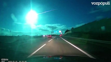 Espectacular meteorito cruza España y Portugal