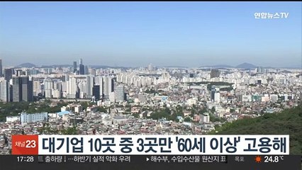 대기업 10곳 중 3곳만 '60세 이상' 고용해
