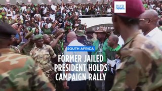 South Africa's controversial former president Jacob Zuma holds rally