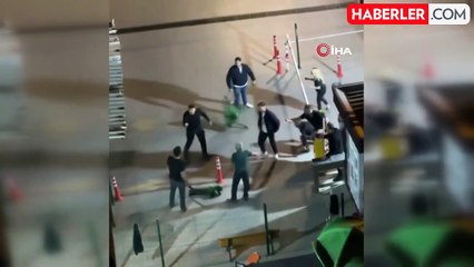 Büyükçekmece'de satırlı bıçaklı gürültü kavgası kamerada